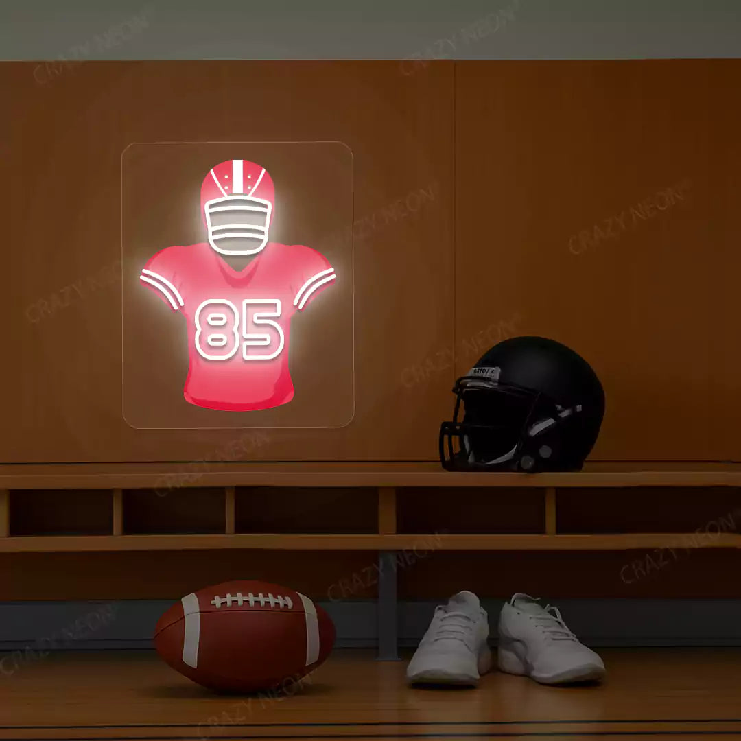 San Francisco Kittle 85 Jersey Football Neon Artwork