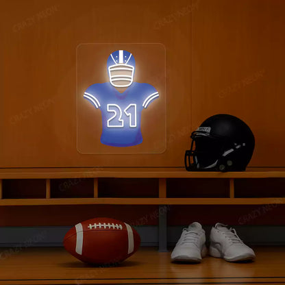 Seattle Witherspoon 21 Jersey Football Neon Artwork