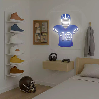 Seattle Kupp 10 Jersey Football Neon Artwork