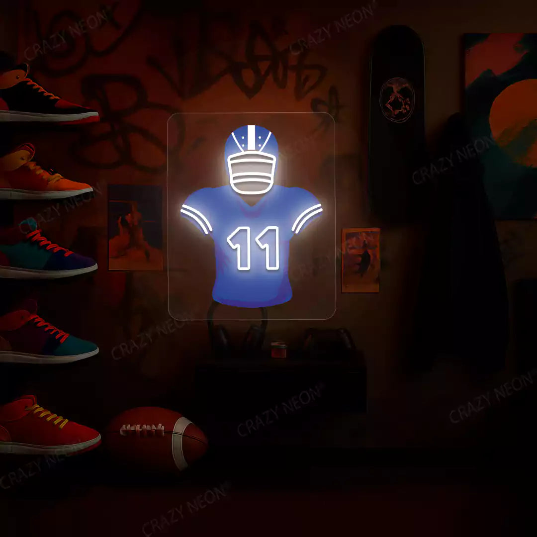 Seattle Smith-NJigba 11 Jersey Football Neon Artwork