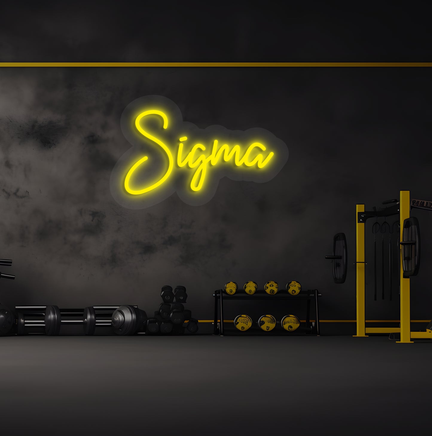 Sigma Neon Sign | Yellow