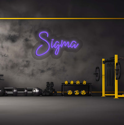 Sigma Neon Sign | Purple