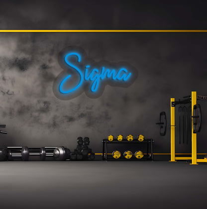 Sigma Neon Sign | Iceblue