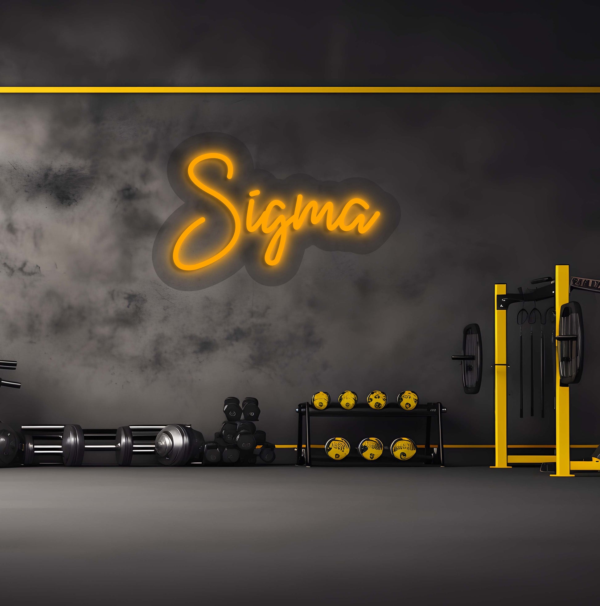 Sigma Neon Sign | Orange