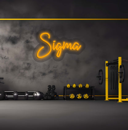 Sigma Neon Sign | Orange