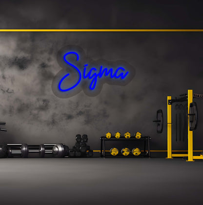 Sigma Neon Sign | Blue