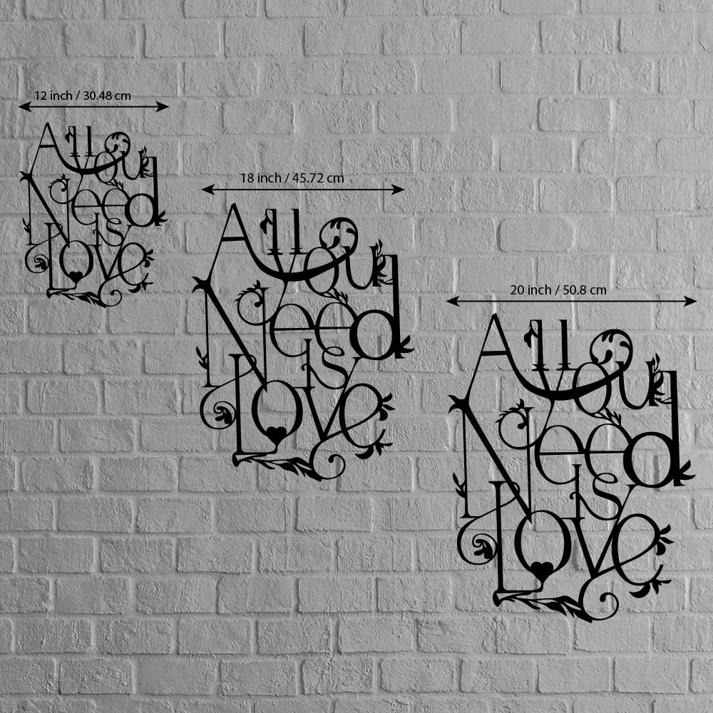 All You Need Is Love Metal Sign