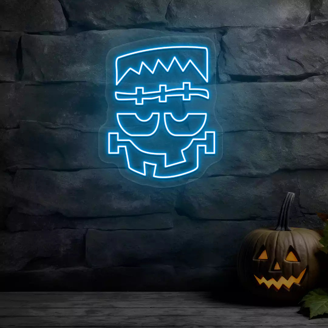 Frankenstein Face Neon Sign | Iceblue