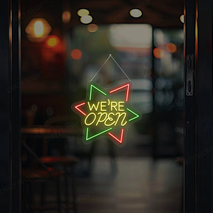 We Are Open Star Sign | Yellow