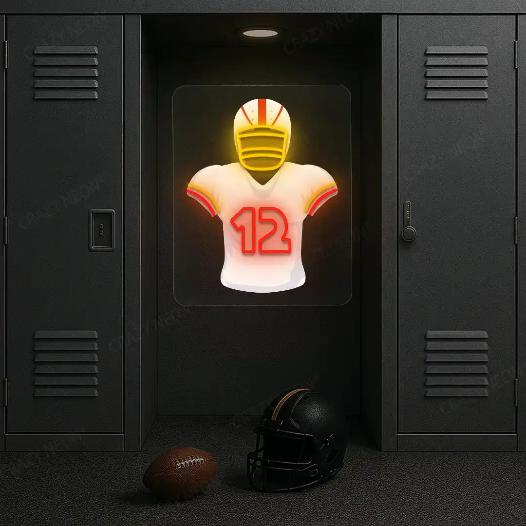 Tampa Bay brady 12 Jersey Football Neon Artwork 