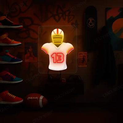 Tampa Bay Evans 13 Jersey Football Neon Artwork