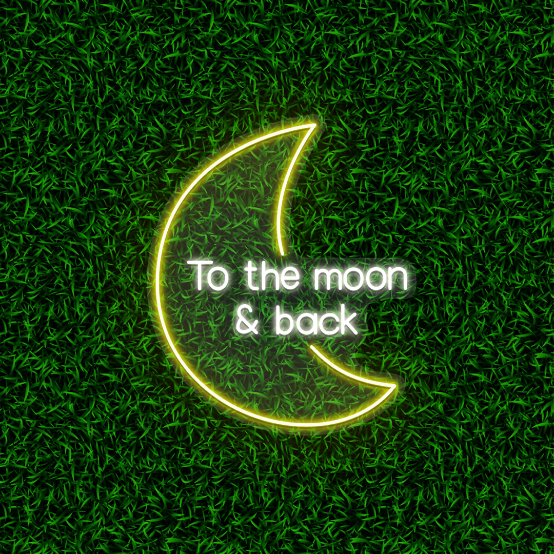 To The Moon And Back - Multicolor Neon Sign | CNUS012529 | Yellow
