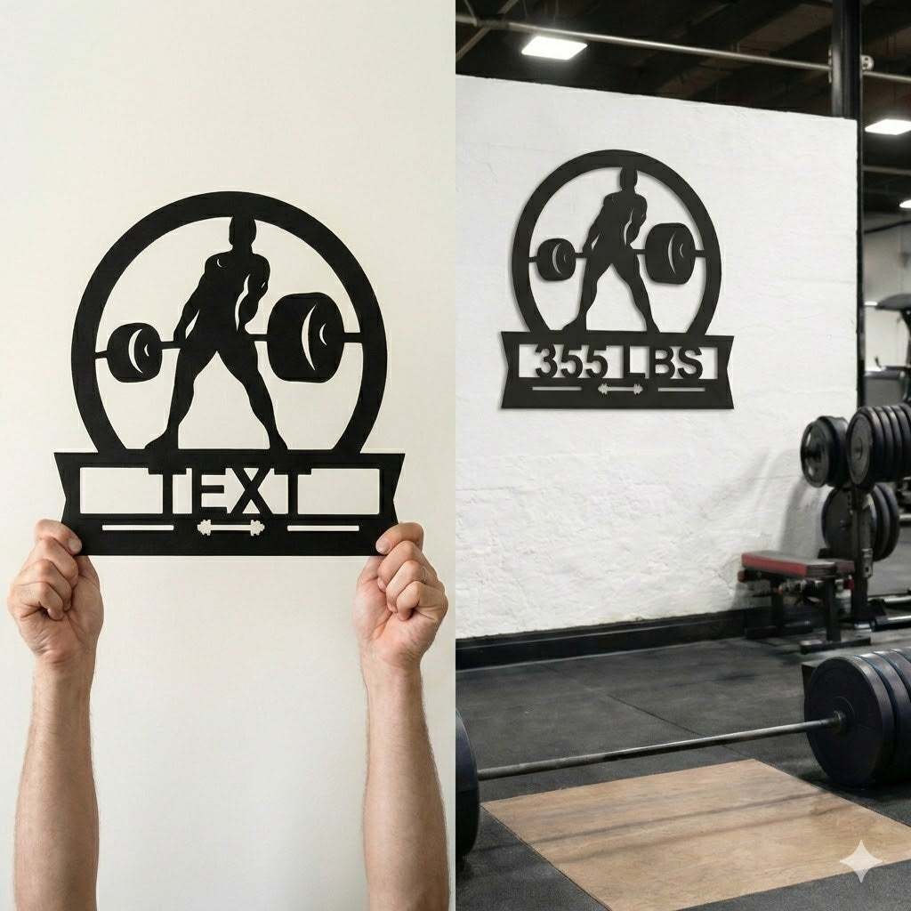 Men's Deadlift Gym Metal Monogram