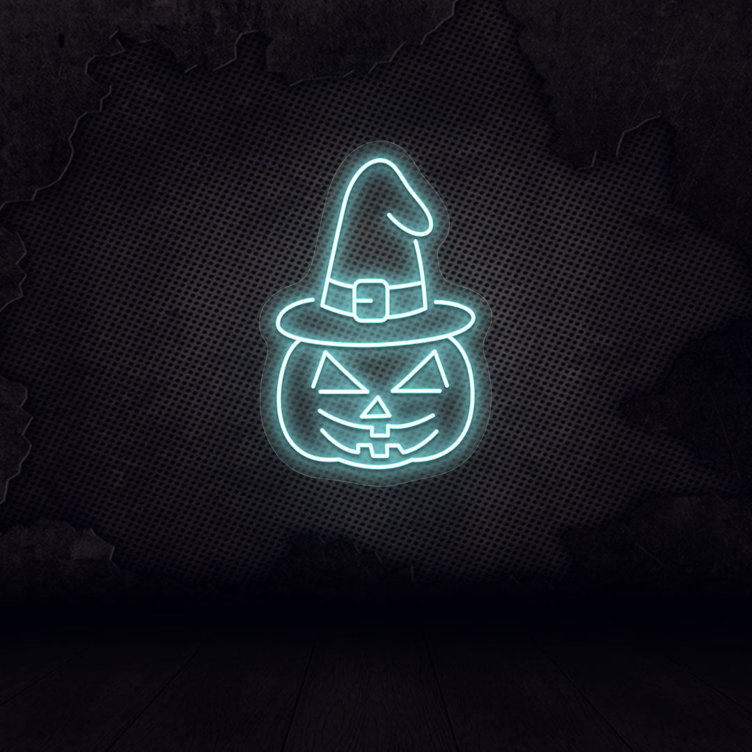 Pumpkin With Hat Neon Sign | CNUS017960