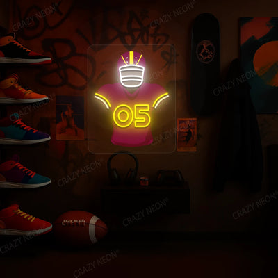 Washington Daniels 05 Jersey Football Neon Artwork