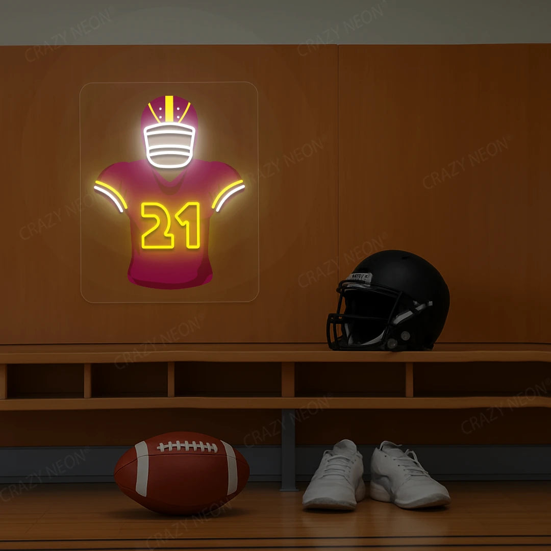 Washington Taylor 21 Jersey Football Neon Artwork