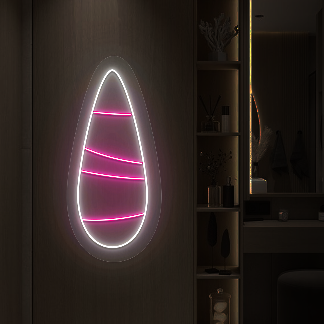 Minimal Tips Nail Neon Sign in pink color