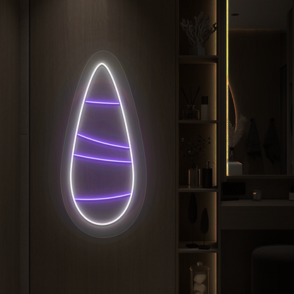 Minimal Tips Nail Neon Sign in purple color