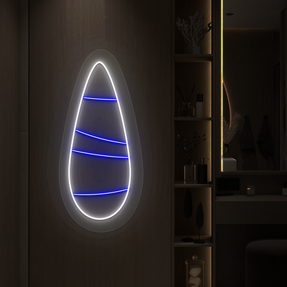 Minimal Tips Nail Neon Sign in blue color