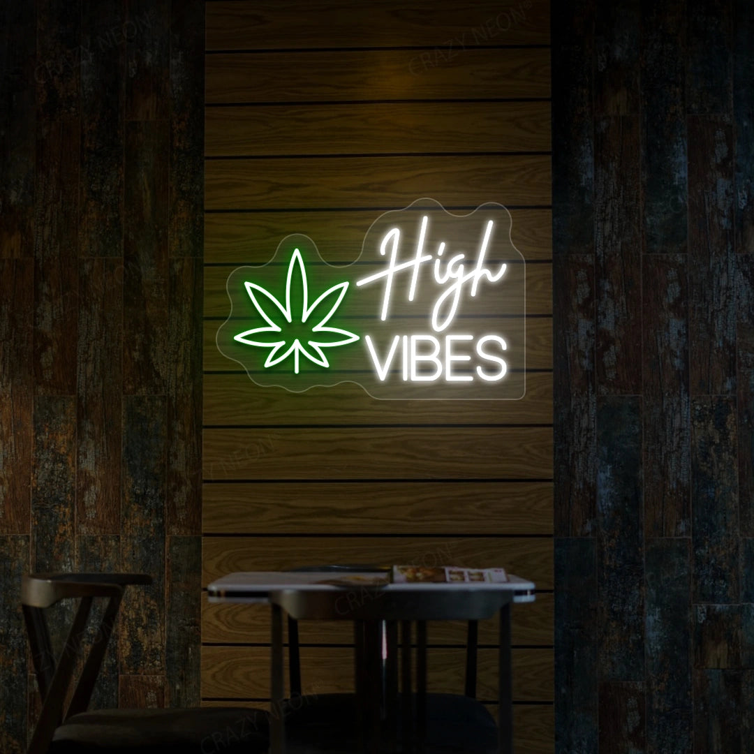 High Vibes Neon Sign | White