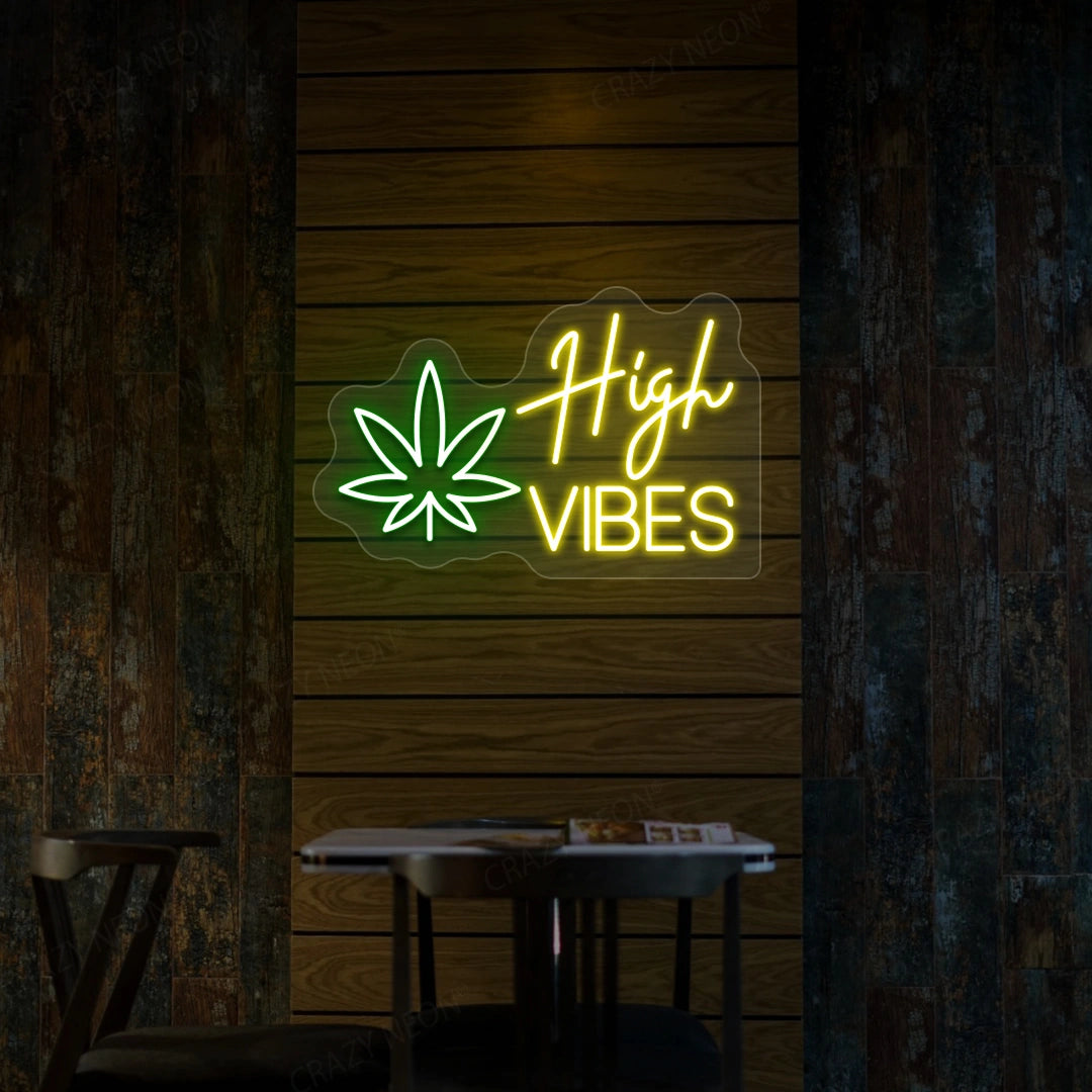 High Vibes Neon Sign | Yellow