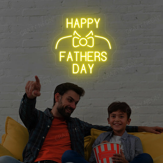Happy Father's Day Neon Sign | Yellow