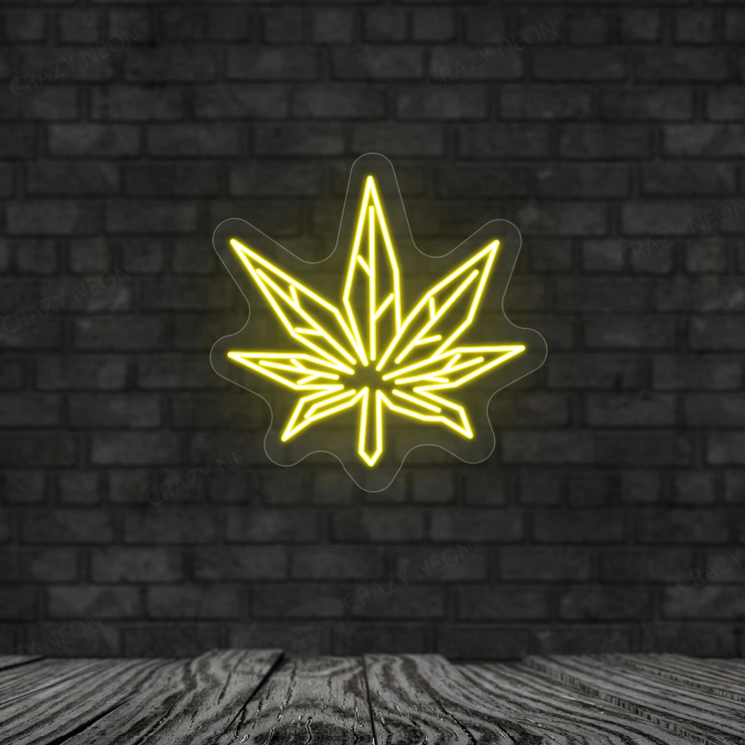 Weed Neon Sign | Yellow