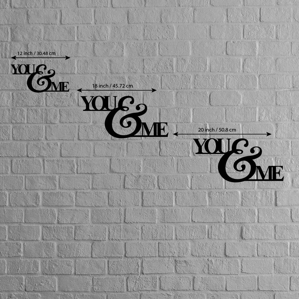 You And Me Metal Wall Art Sign