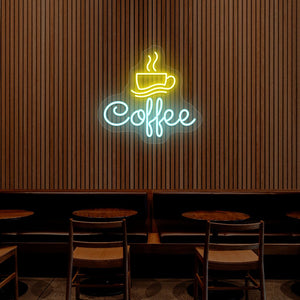 Coffee Cafe Neon Sign - Multicolor