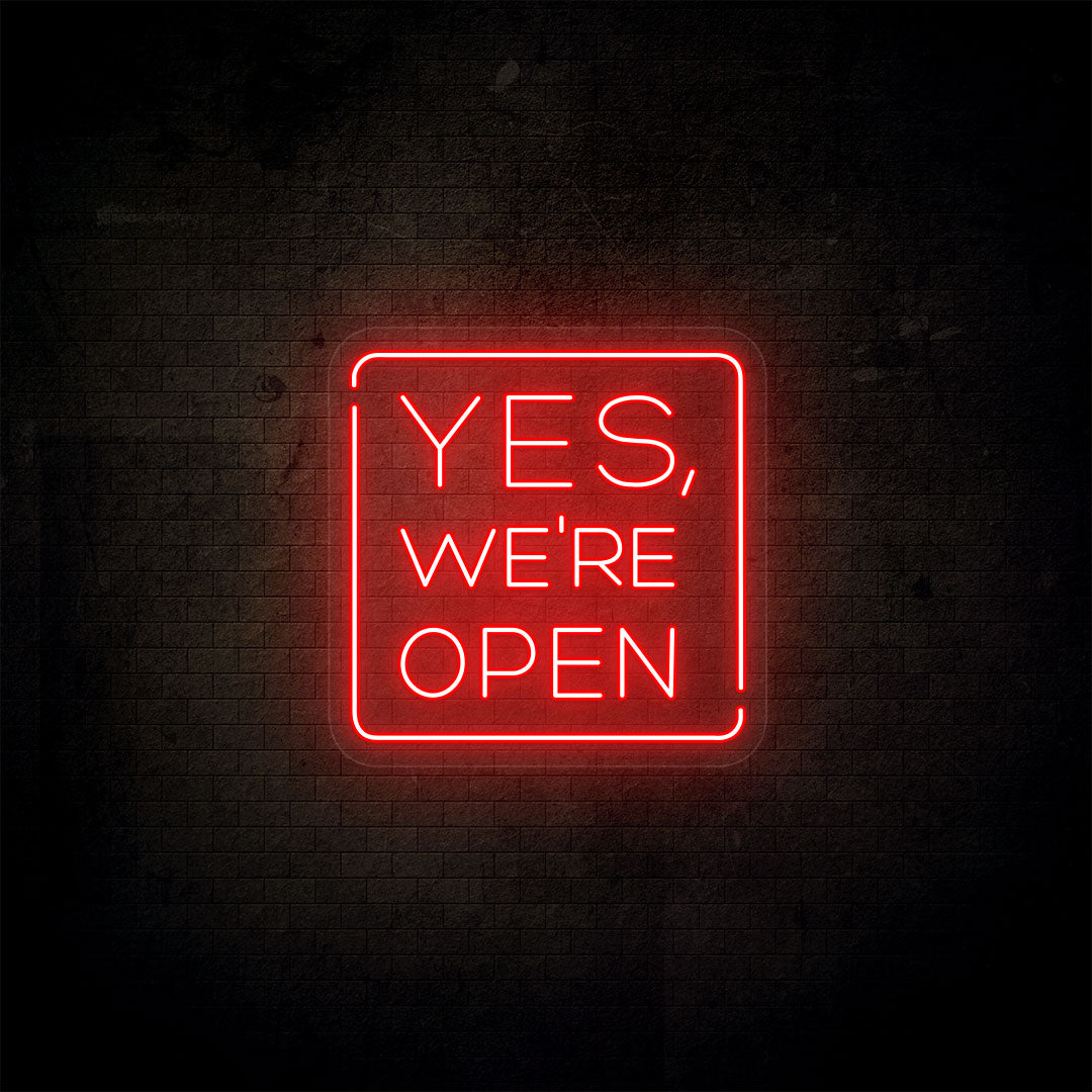Yes, We’re Open Neon Sign | CNUS000097 - Red