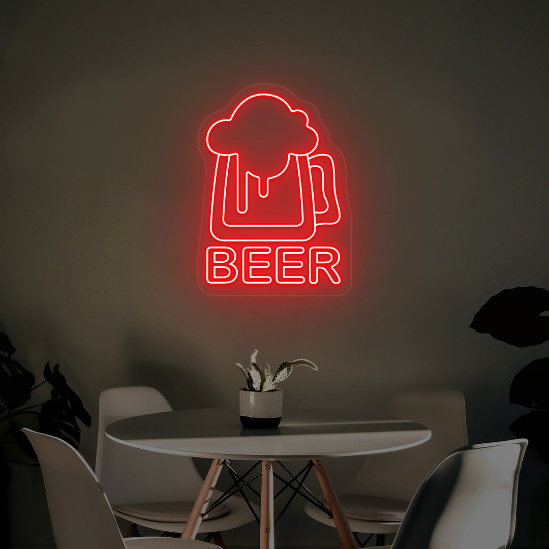 Beer Jug Neon Sign - CNUS000051 - Red