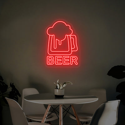 Beer Jug Neon Sign | Red