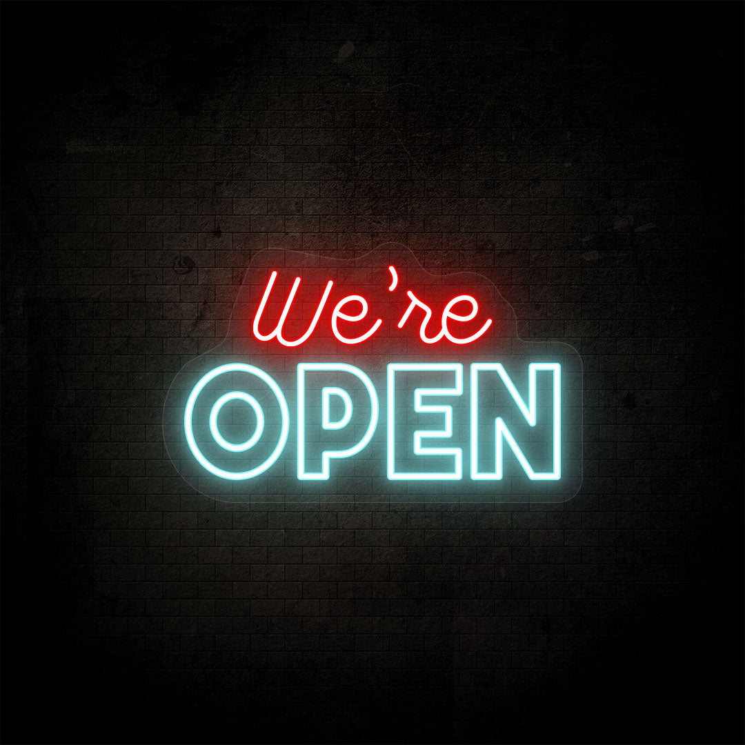 We’re Open Neon Sign - Multicolor | CNUS000098 - Iceblue