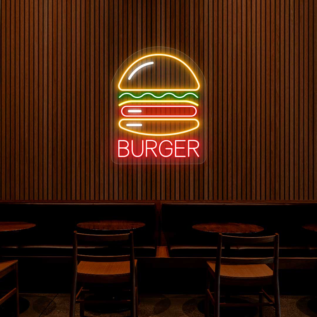 Burger Neon Sign