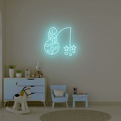 Astronaut Neon Sign | Iceblue