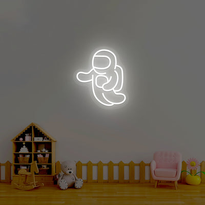 Astronaut Neon Sign | White