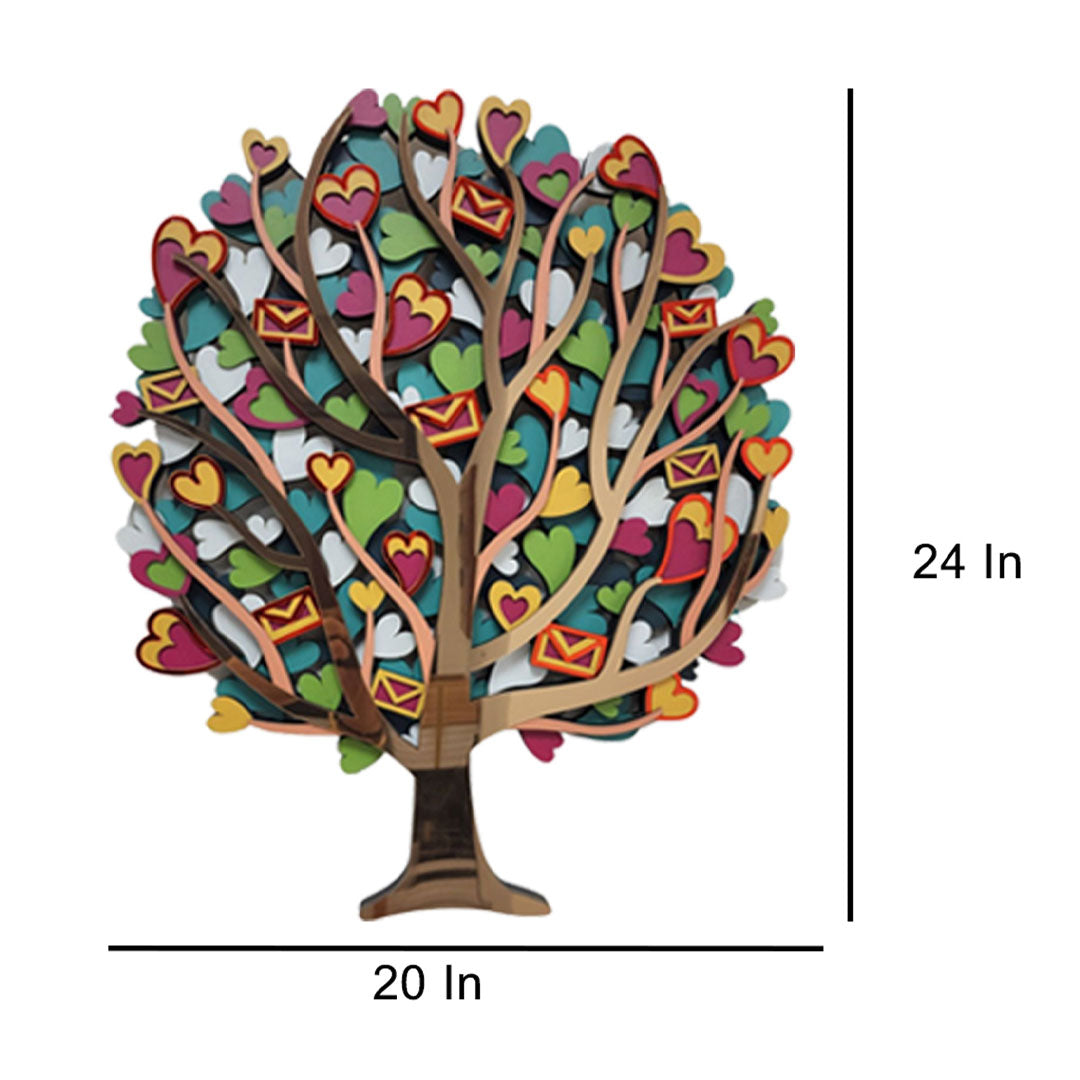 3D Family Heart Tree Mandala Art - CNUS000244