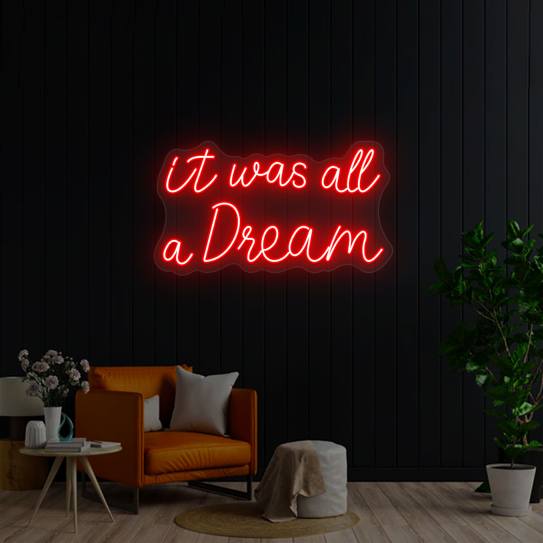 It Was All A Dream Neon Sign | Design- 4 - CNUS005600 - Red