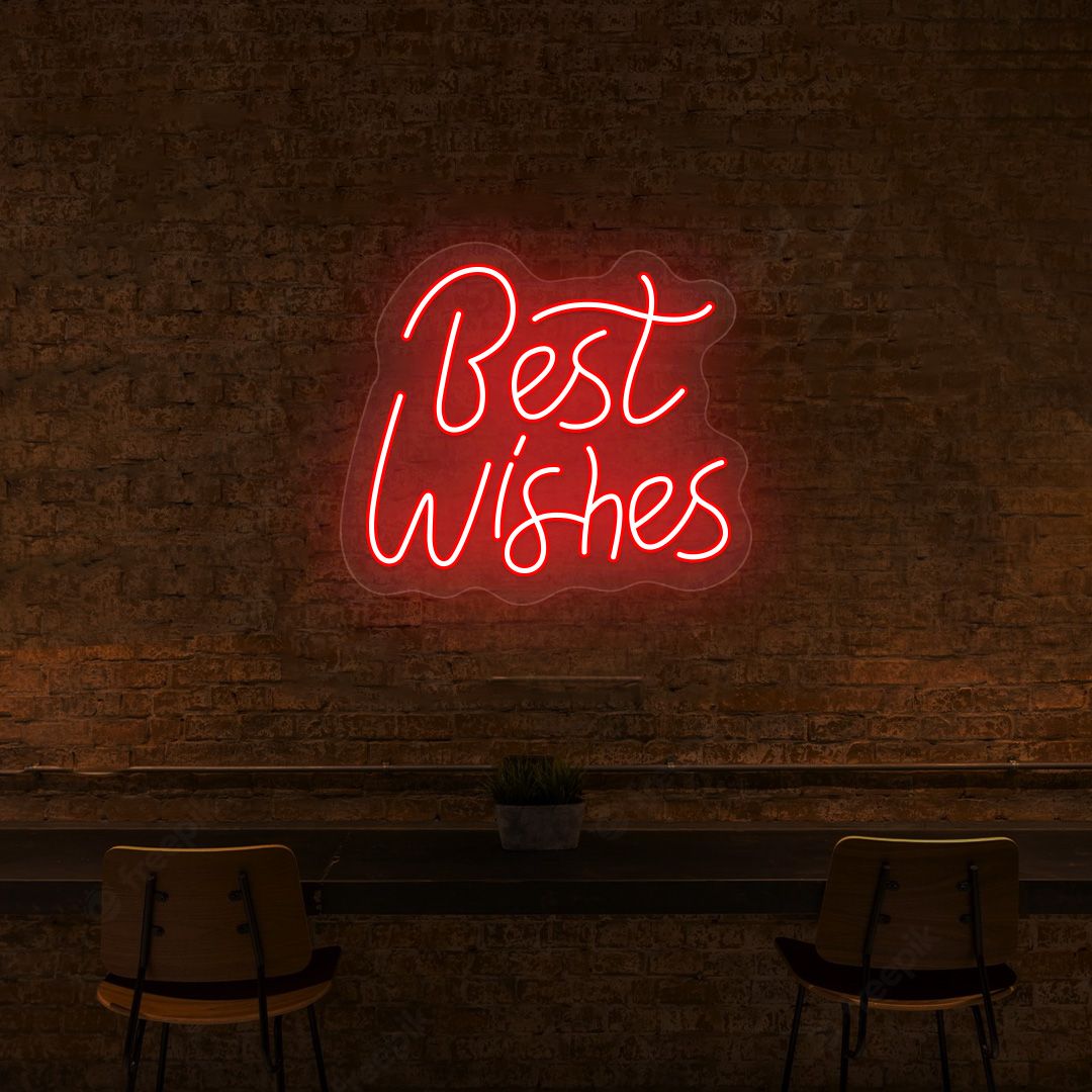 Best Wishes Neon Sign - CNUS000073 - Red