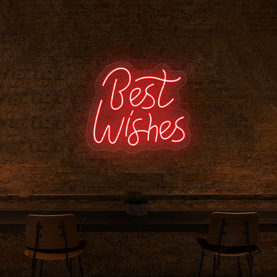 Best Wishes Neon Sign |  Red