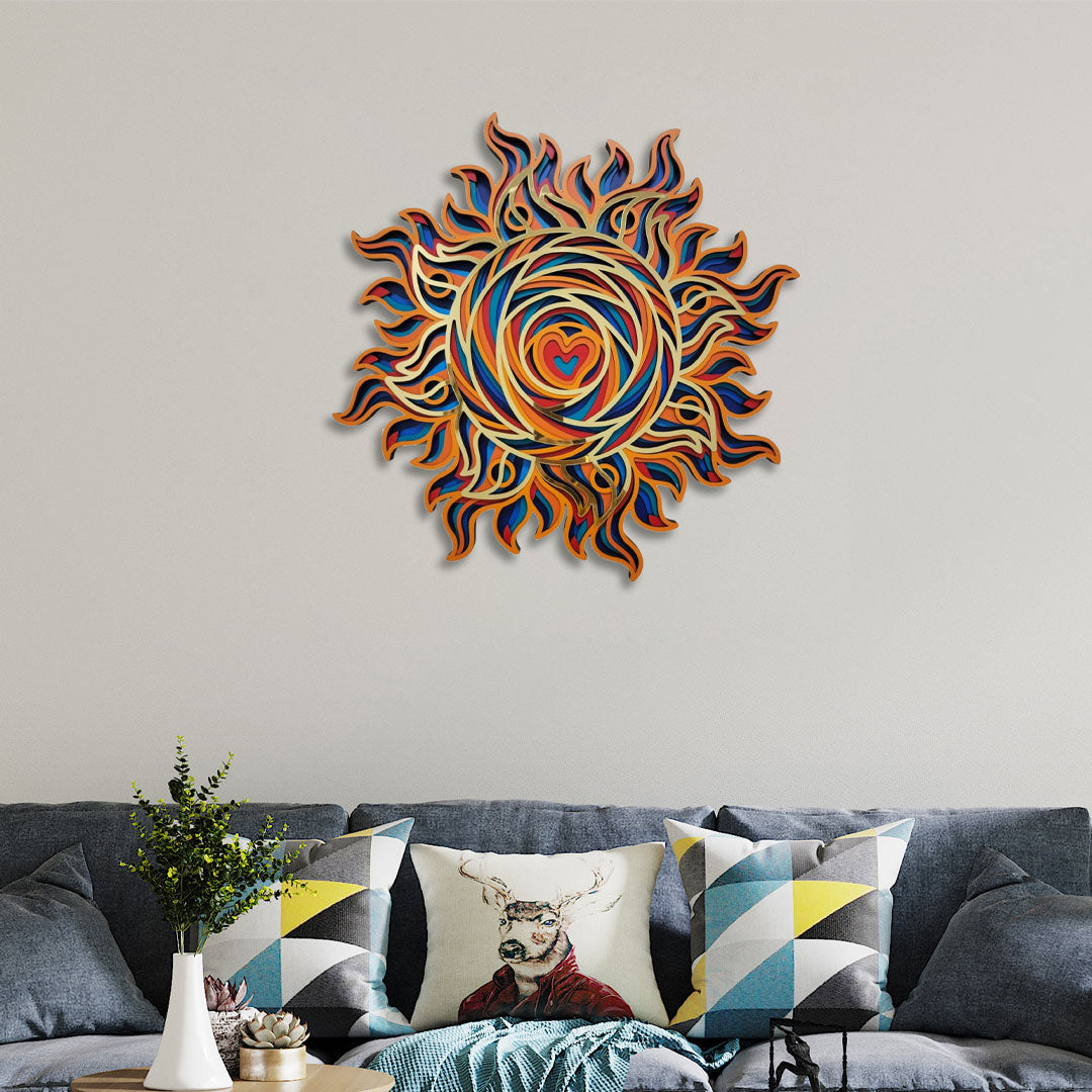 3D Sun Mandala Art Wall Decor - CNUS000256