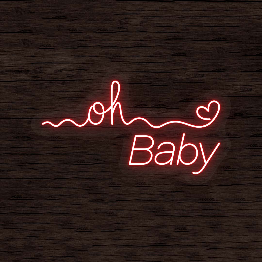 Oh Baby Neon Sign | CNUS000164 - Red