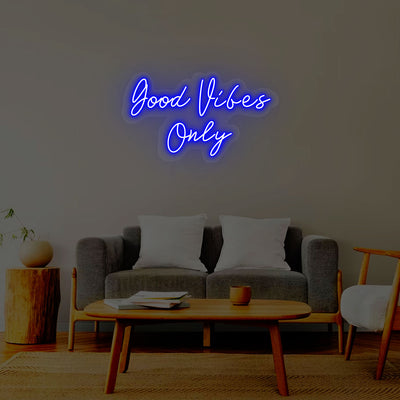 Good Vibes Only Neon Sign | Blue