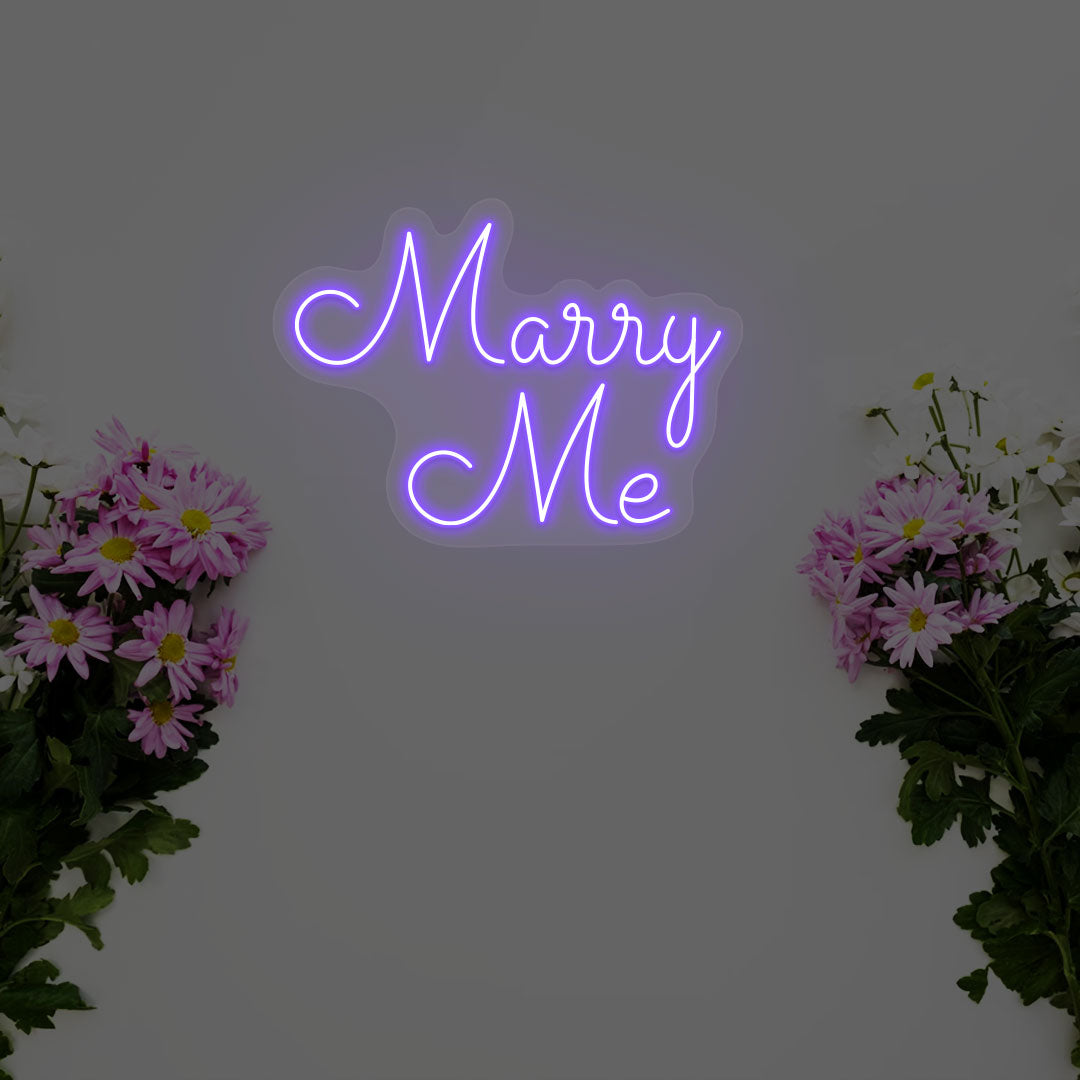 Marry Me Neon Sign - CNUS000224 - Purple