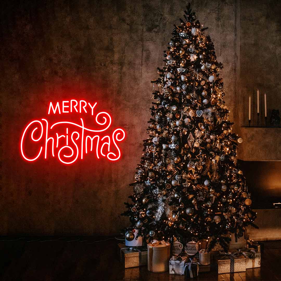 Festive Merry Christmas Neon Sign
