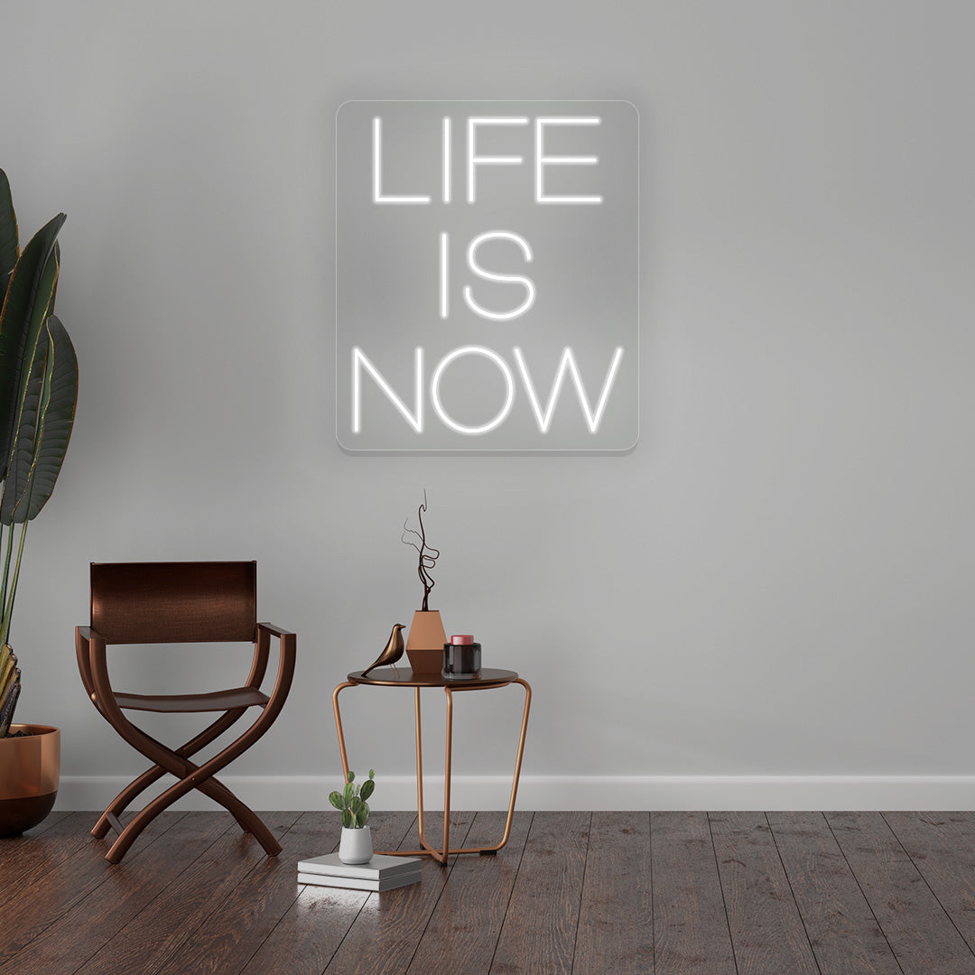 Life Is Now Neon Sign | CNUS016727 | White