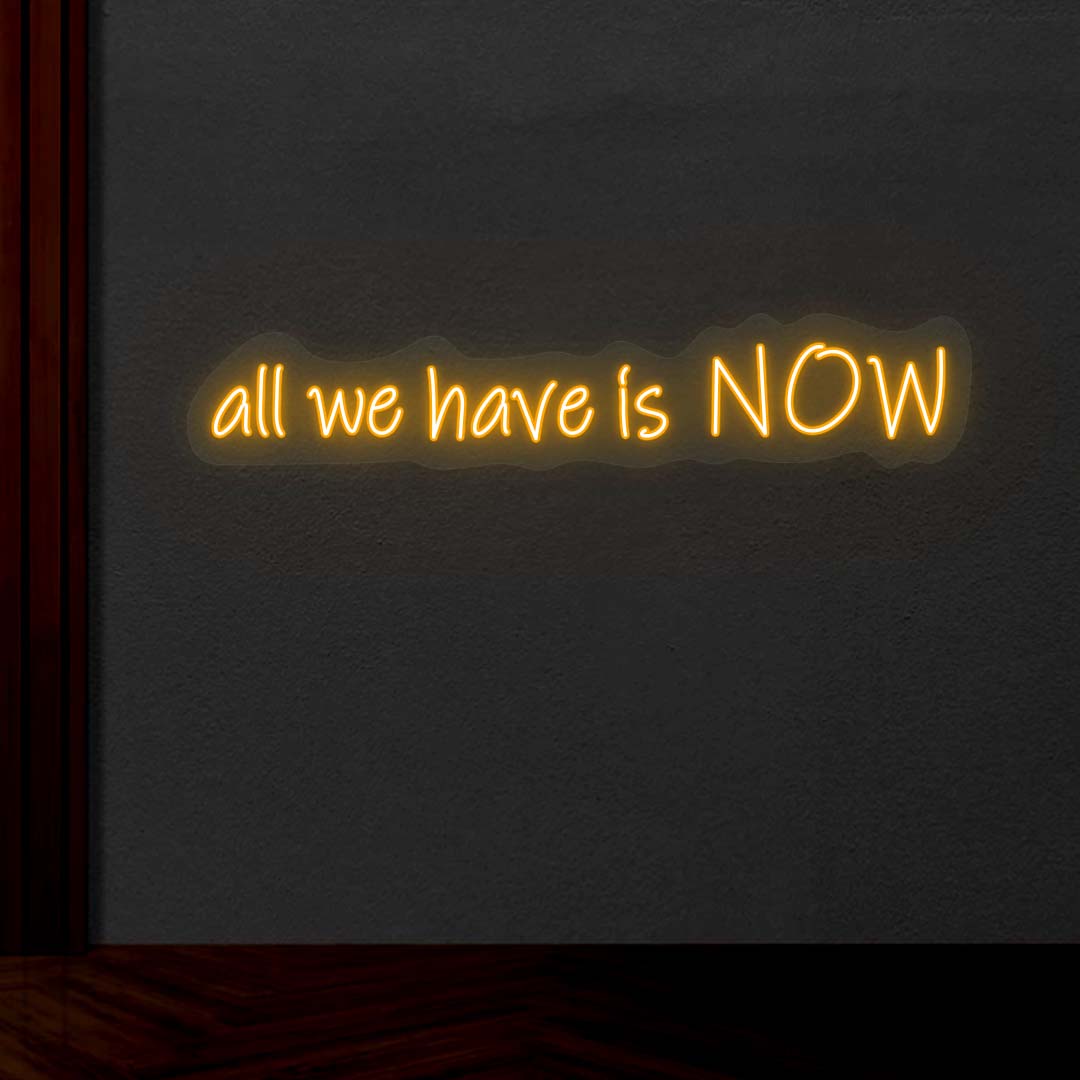 All We Have Is Now Neon Sign - CNUS000186 - Orange 