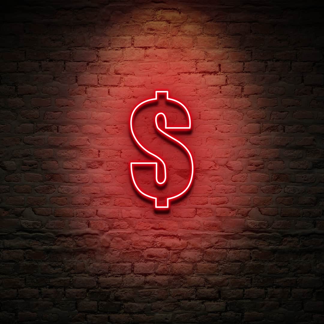 Dollar Neon Sign | CNUS000015 | CRAZY NEON®