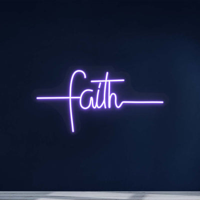 Faith Neon Sign | Purple