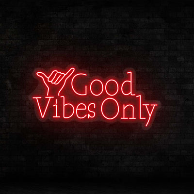 Good Vibes Only Neon Sign | Red